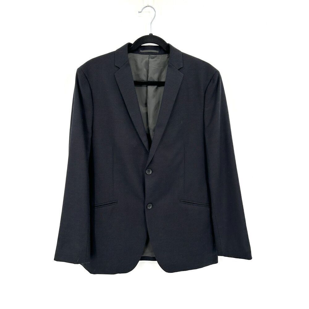 THEORY Men's Dark Charcoal Gray Rodolf Belville Wool Blend Suit Blazer Jacket 40
